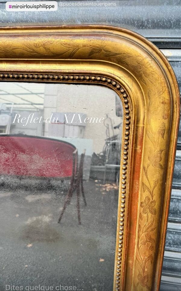 Grand miroir doré Louis Philippe 19eme 121/105