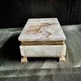 Onyx catchall box from the 1960s, vintage Italy.