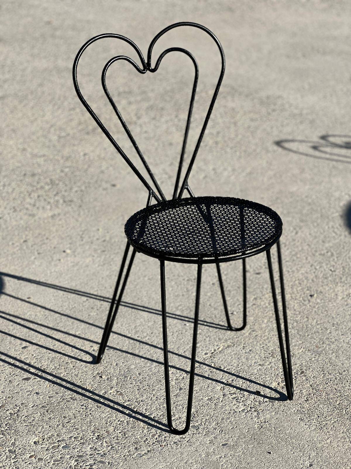 Mathieu Matégot wrought iron garden furniture, 1950