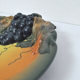 Danish Hand-crafted Art Nouveau Grape Decorated Platter by P. Ipsens Enke