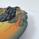 Danish Hand-crafted Art Nouveau Grape Decorated Platter by P. Ipsens Enke