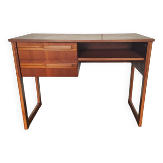 Vintage desk 1970 two drawers Scandinavian style