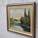 Tage Rudolf Ahlm, paysage suédois, huile sur toile, années 1940, encadré