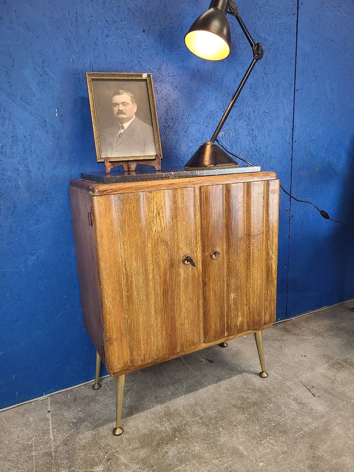 End table, vintage art deco bedside
