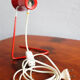 Vintage czechoslovakian red table lamp Drupol 21616, 1960s