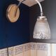Pair of 40s/50s art deco style lamps/wall lights
