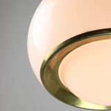 Rare White & Golden Bud Lamp by Luigi Massoni for Guzzini, 1960s