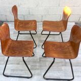 Set of 4 chairs Galvanitas S23 oak