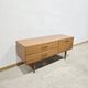 Vintage Mahogany-Coloured Sideboard with Brass Handles – 1990s