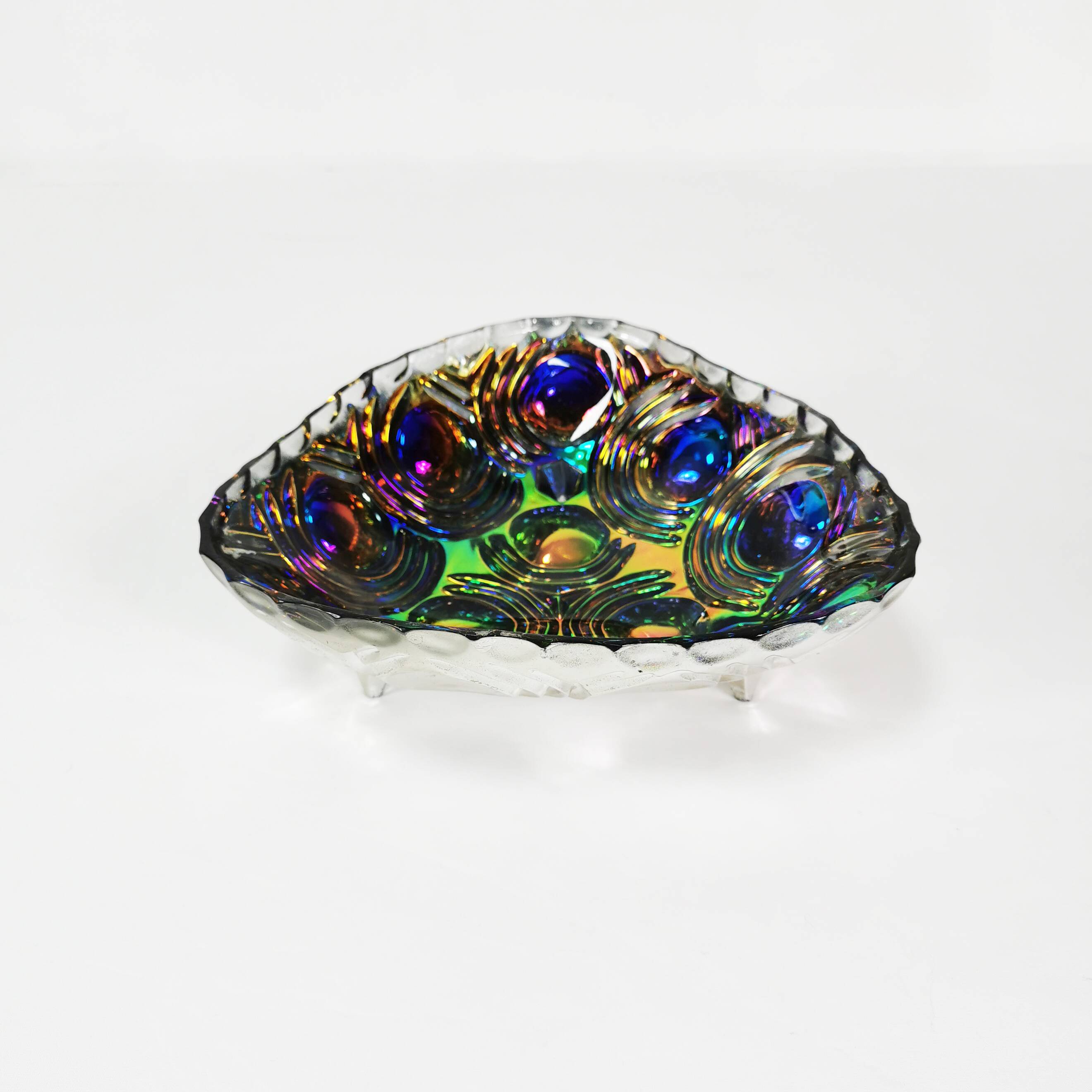 Crystal plate, LGW Leinauer Glassware, Germany 1970s