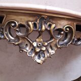 Gilded wooden console marble Louis XV style