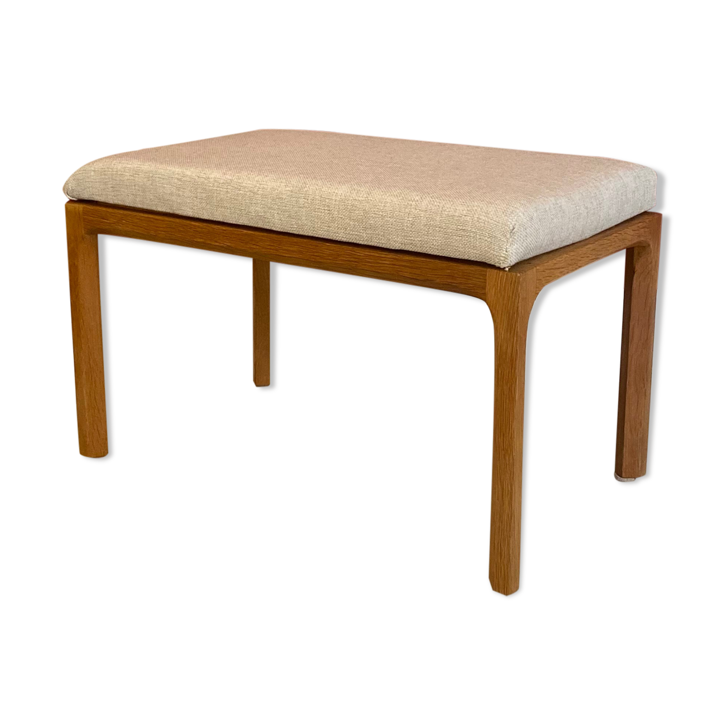 Danish ottoman in oak by Kai Kristiansen