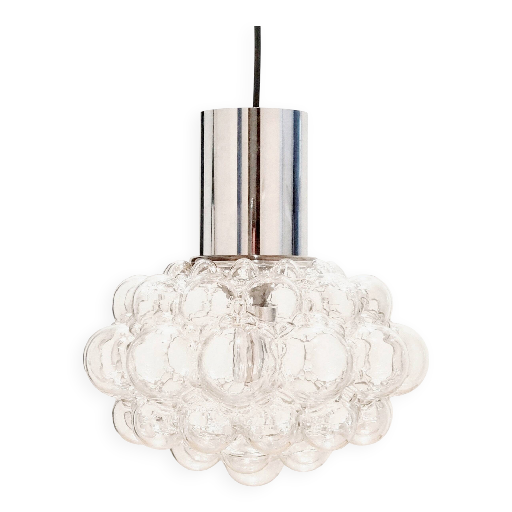 Large Mid-Century Bubble Glass Ceiling Light - H.Tynell for Limburg, 1960s