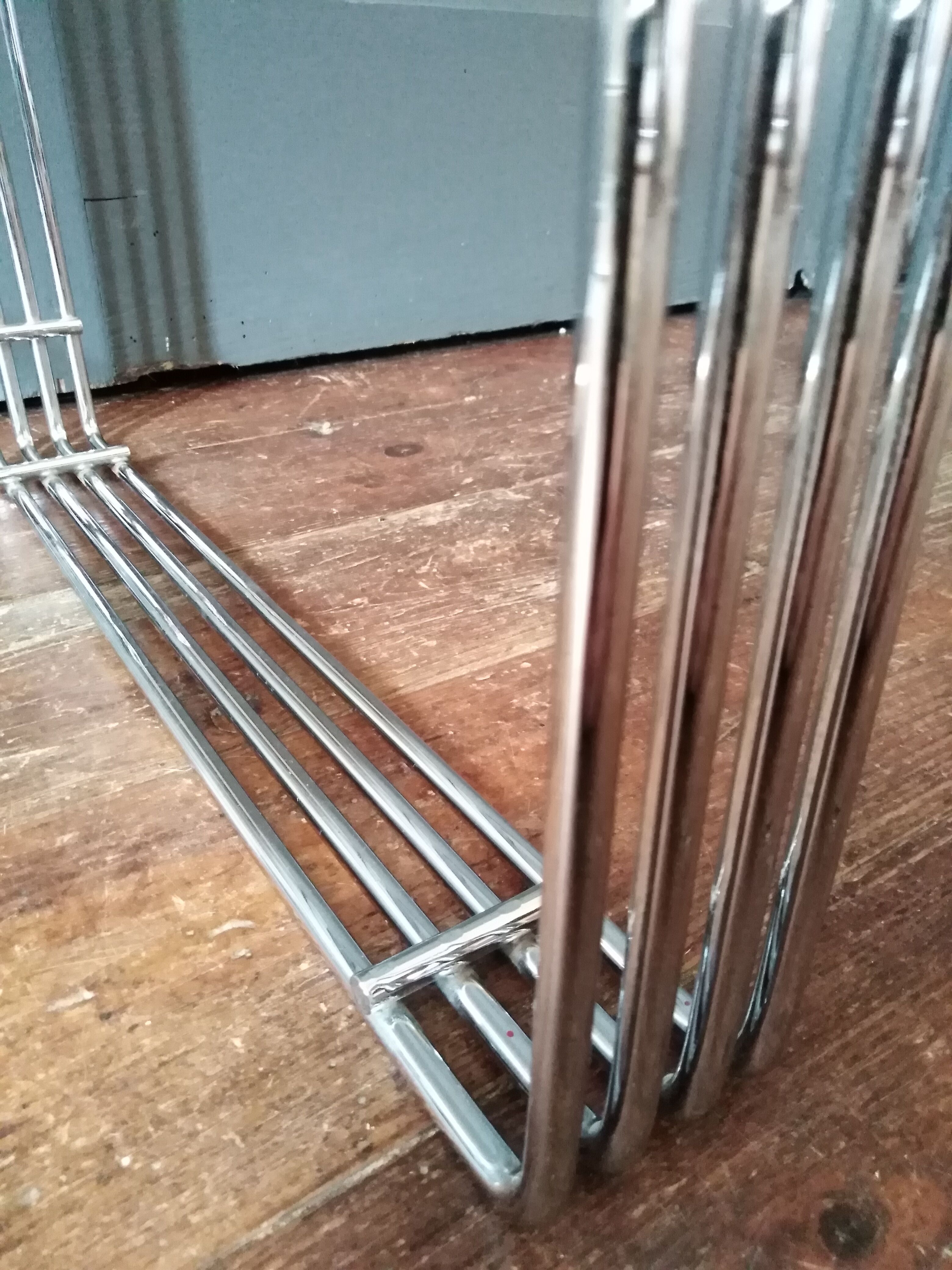 Glass and chrome coffee table 1970