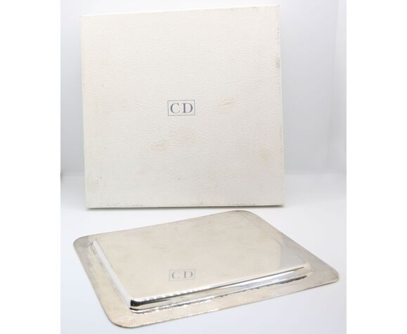 Pocket tray in hammered silver metal Christian Dior