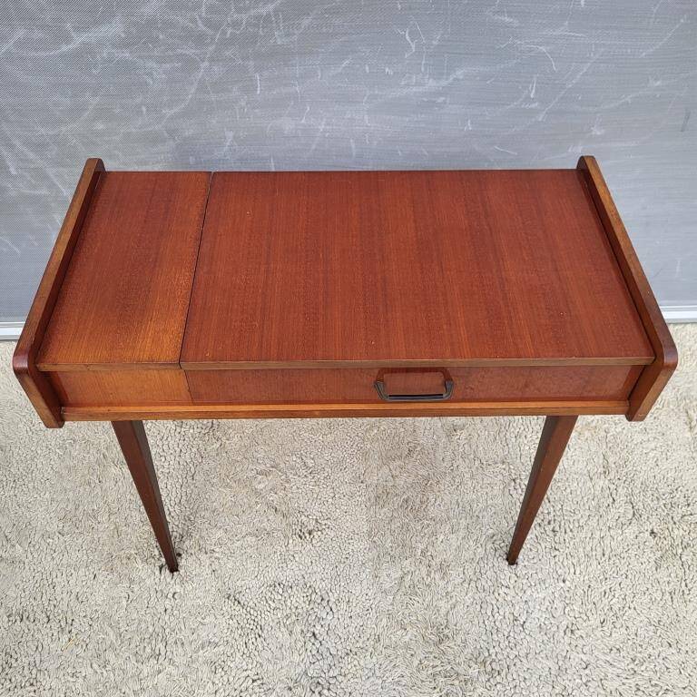 Scandinavian console dressing table desk with drop-down top