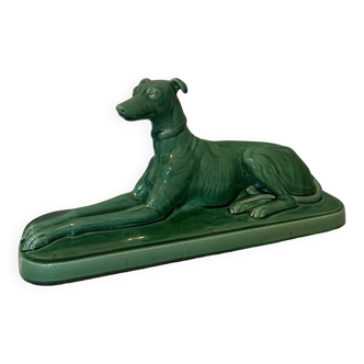 Art deco earthenware dog