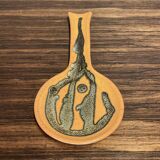 Pair of entirely handmade ceramic spoons.