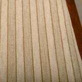 Dutch Art Deco Amsterdam School Armchairs in solid Oak and striped fabric