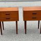 Set of 2 modernist Danish teak bedside tables, 1964