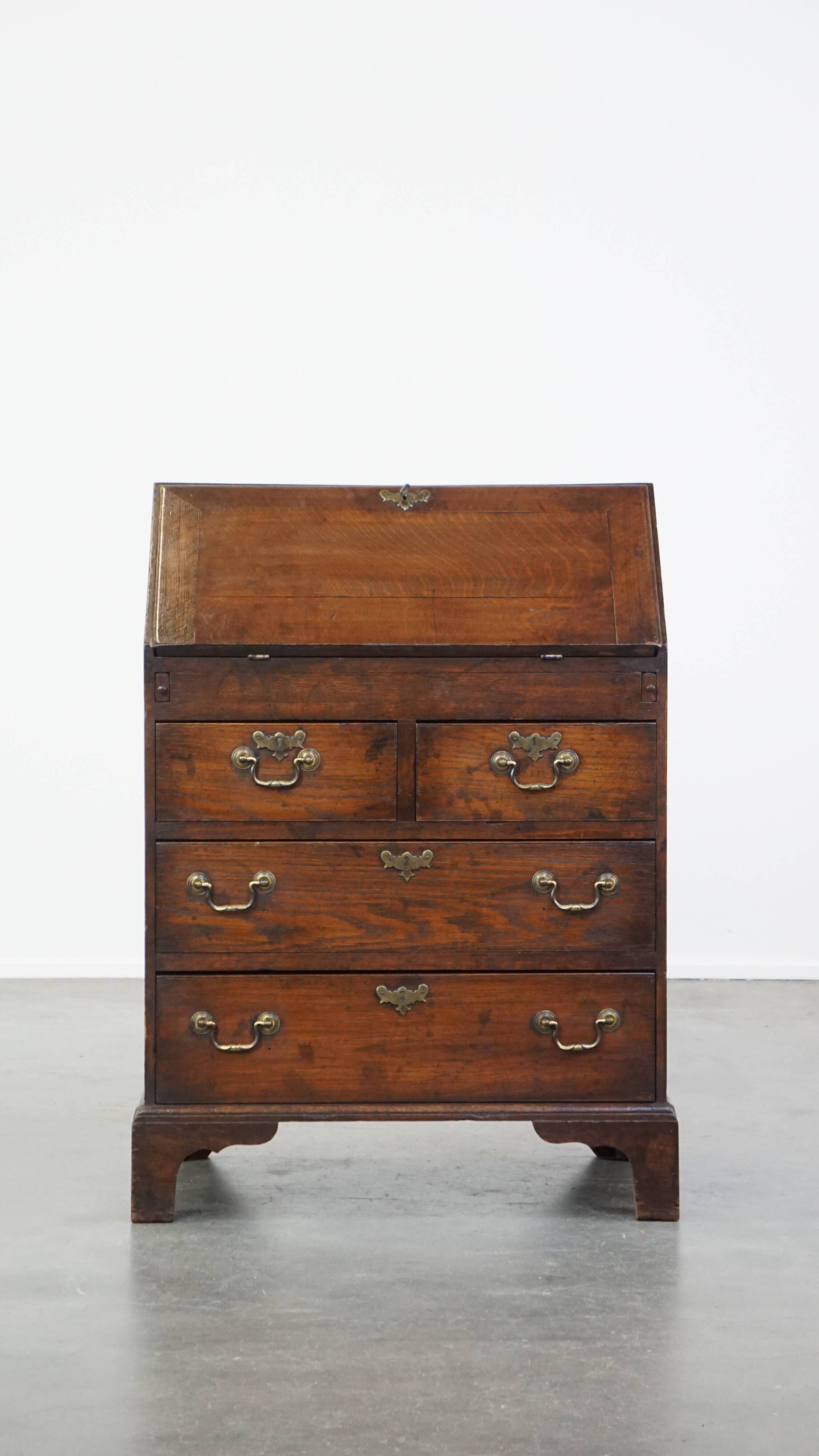 Antique subtle English secretaire from the early 19th century