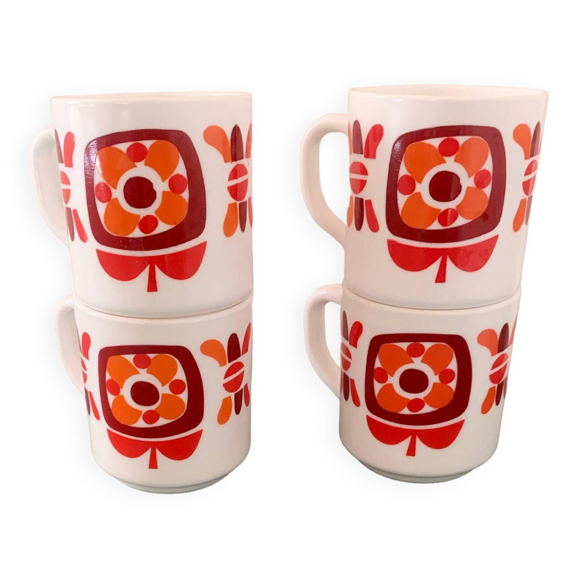 Set of 4 MOBIL mugs