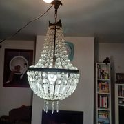 Crystal and Brass Hot Air Balloon Tassel Chandelier