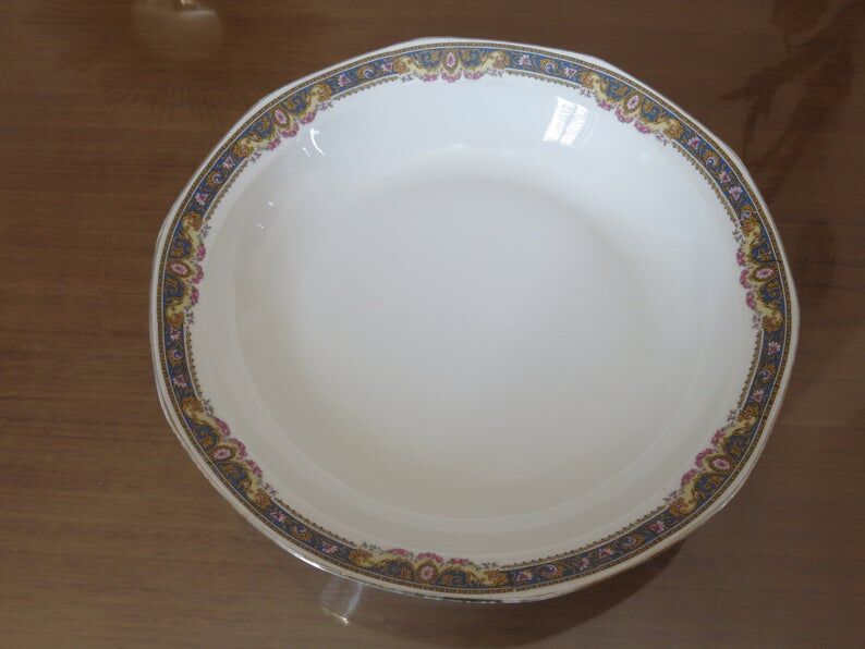Hollow dish " jean boyer " limoges porcelain, floral pattern 20 years
