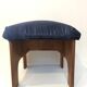 Brutalist velvet stool, 1970