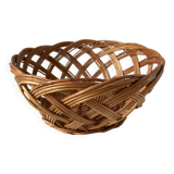 Small vintage rattan basket from the 60s and 70s