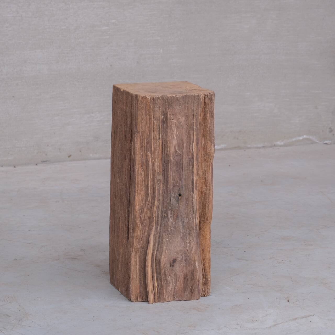 Vintage Wooden Tree Trunk Pedestal Display Stand
