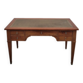 Louis XVI style flat desk in 19th century mahogany