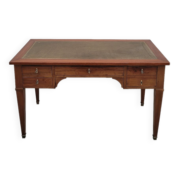 Louis XVI style flat desk in 19th century mahogany