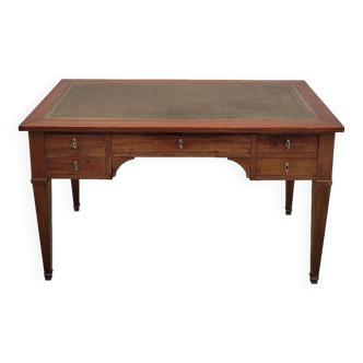 Louis XVI style flat desk in 19th century mahogany