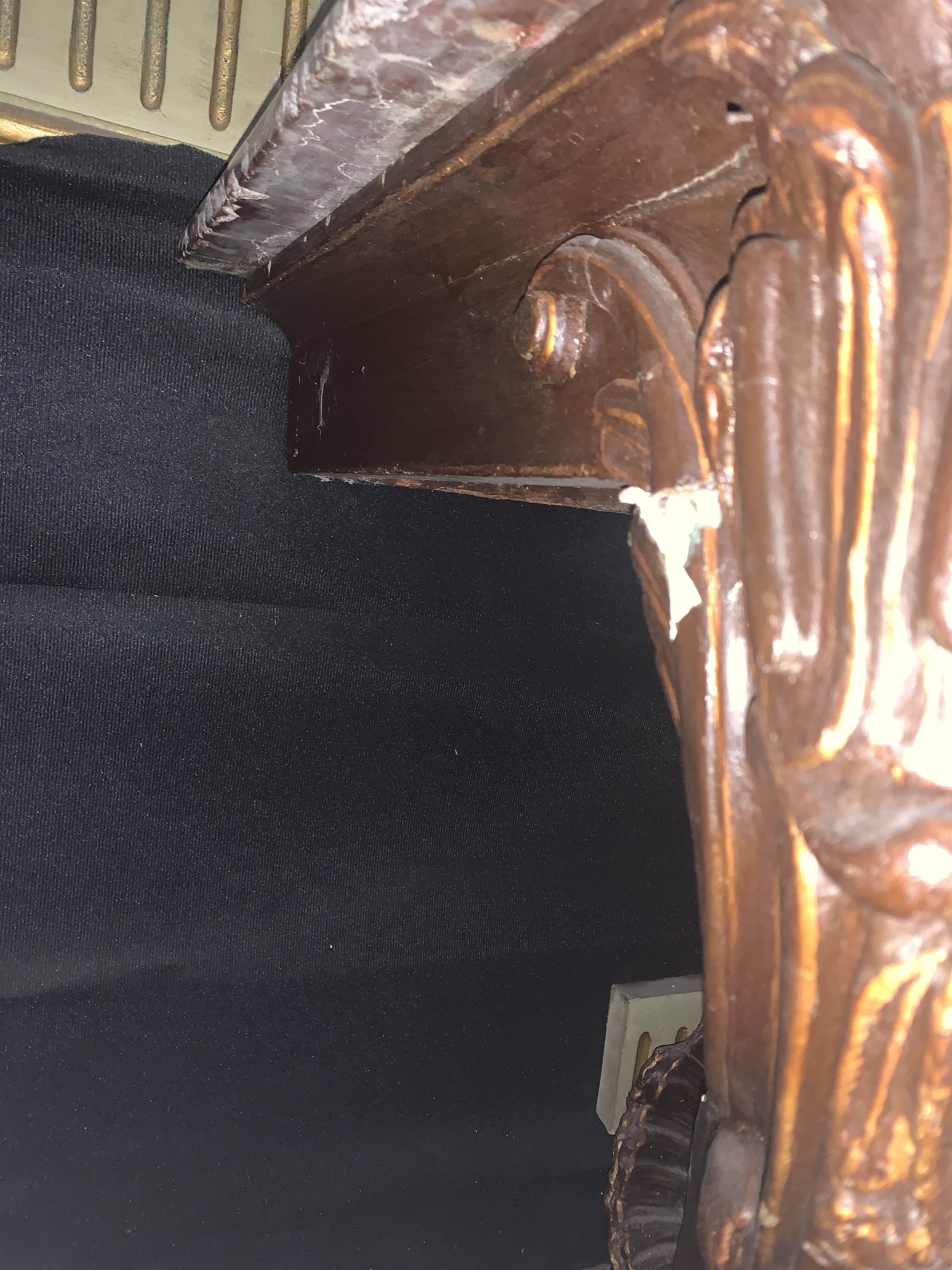 Louis XV console in carved and patinated wood, 18th century period