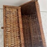 60s wicker basket handbag
