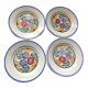 Lot de 12 assiettes fleuries