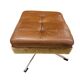 Vintage Danish Mid Century Skipper Footstool Ottoman In Cognac Leather