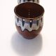 Set of 4 Bulgarian ceramic Troyan mugs from the 1970s, vintage glazed stoneware.
