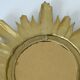 Vintage Gold Sunburst Wall Mirror Made in Italy 1960's Hollywood Regency