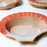 Vintage slip bowls in the shape of a crustacean