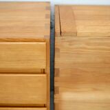 Maison Regain: modular office set. Pine. France, circa 1975