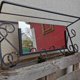 Vintage wrought iron coat rack