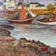 Boats in the small port, signed F. Lombard