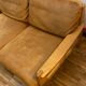 Danish sofa from the 70s in oak and buffalo leather