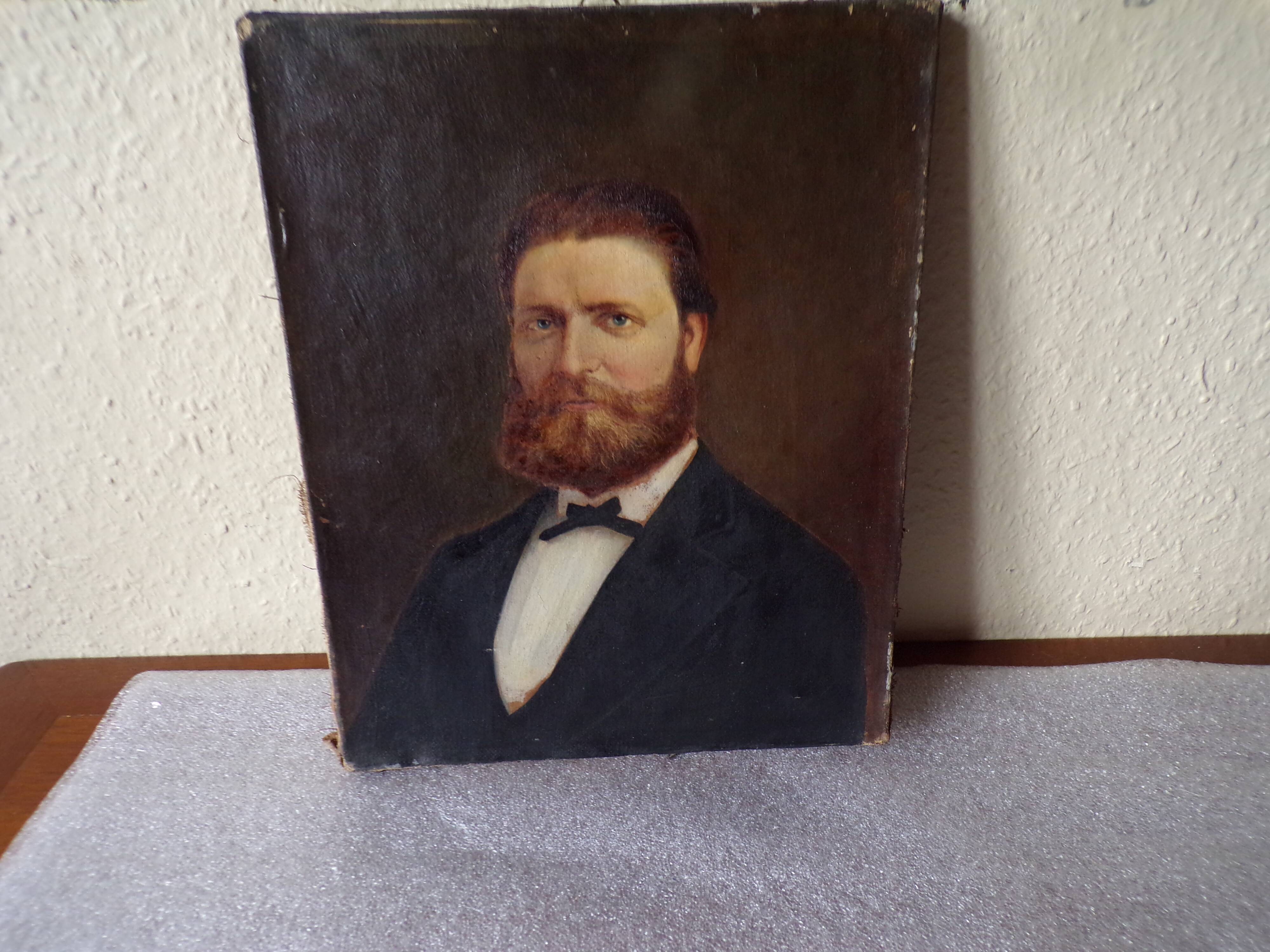 Oil on canvas portrait