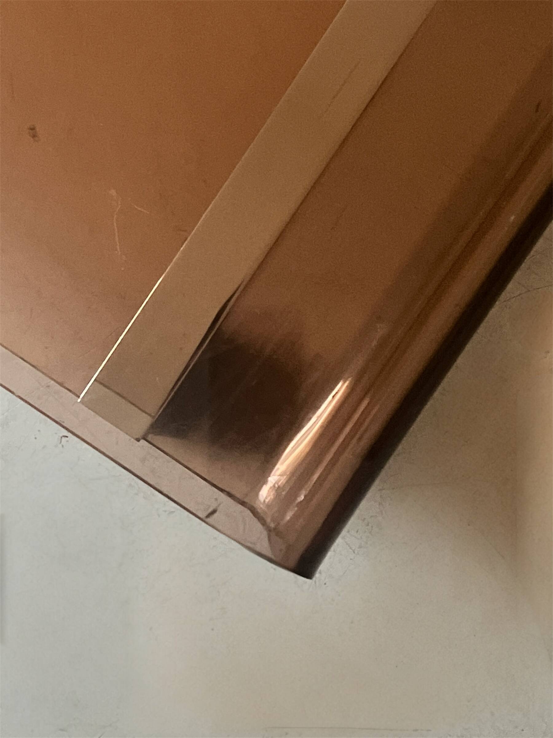 Smoked plexiglass coffee table on wheels, Roche Bobois design 1970.