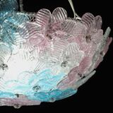 Lustre multicolore Murano Fleur par Seguso pour Venini, Italie, années 1960.