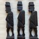 12 Carved Ebony Knife Holders in African Style