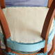 Paire de fauteuils bridge art déco en velours bleu